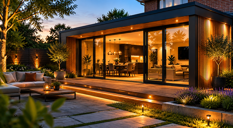 Moderne aanbouw aan een woning in Roosendaal